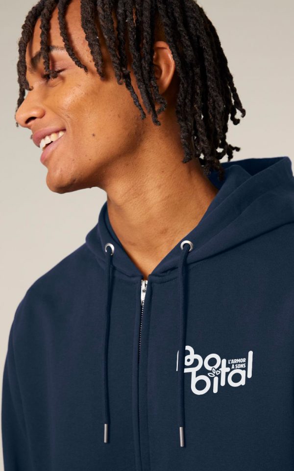 Sweat Zippé Bleu Marine
